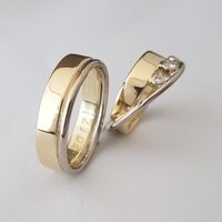 Bi-color ringen met briljanten naar ontwerp klant